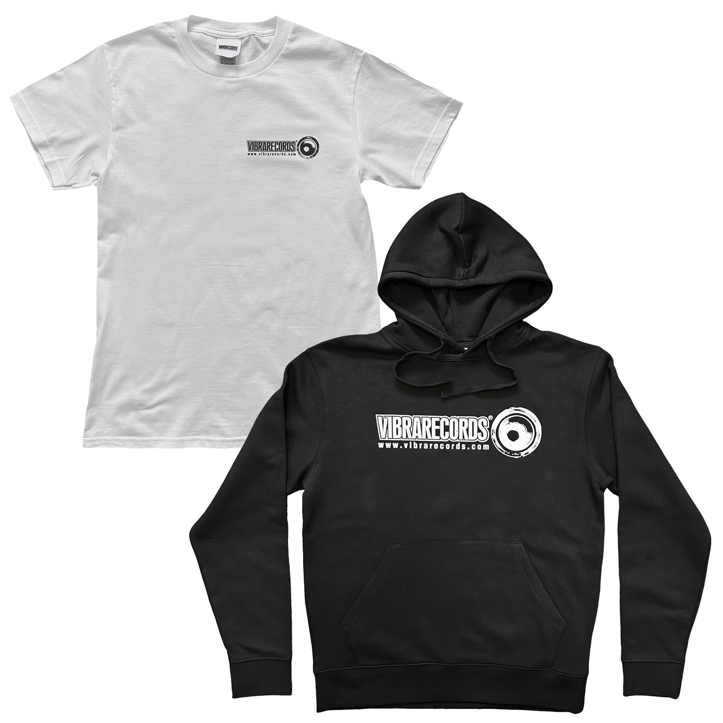 Vibrarecords Hoodie + 25th Anniversary White Tee Pack