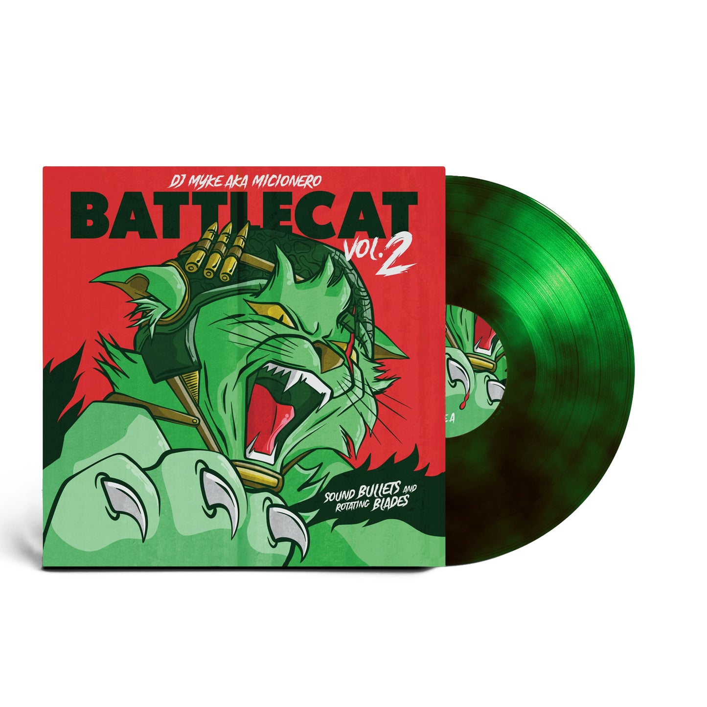 Dj Myke aka Micionero - Battlecat Vol.2 (LP, Smoked Green, Ltd)