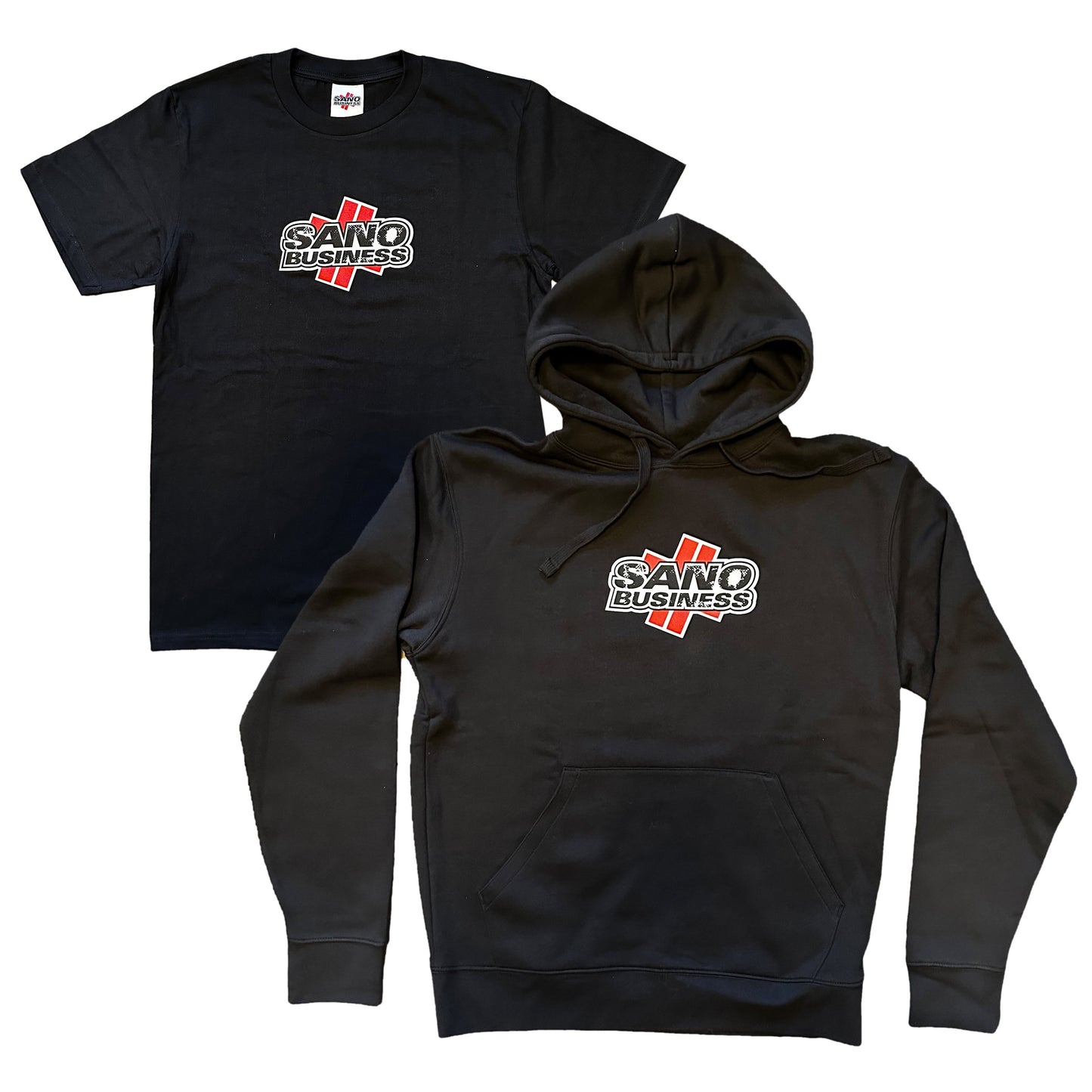 Sano Business - Logo Pack (T-Shirt Black + Felpa)