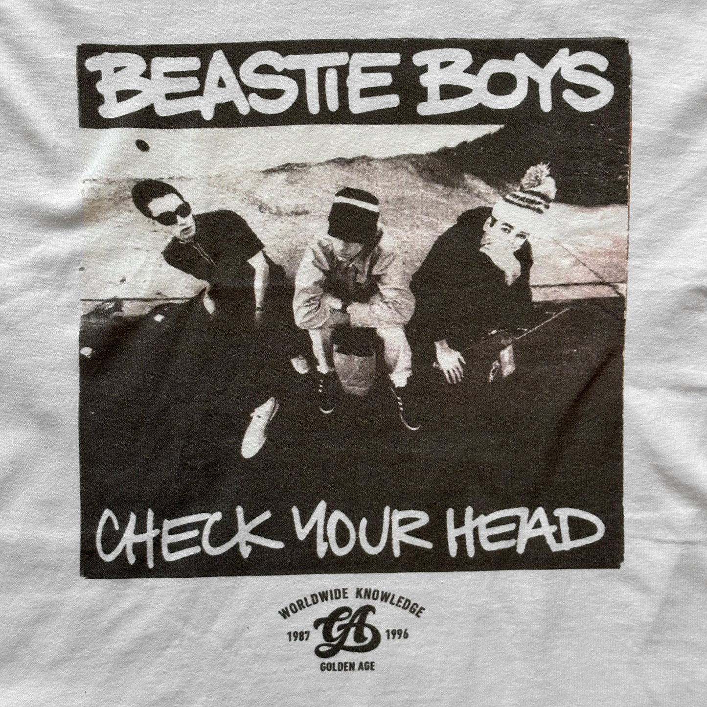 Golden Age Check Your Head Tee White