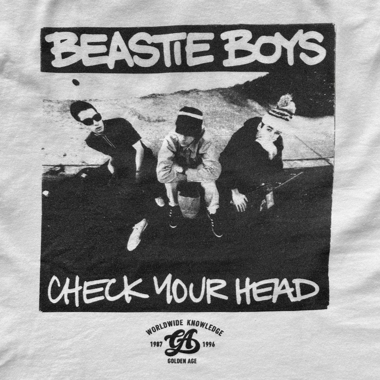 Golden Age Check Your Head Long Sleeves Tee White