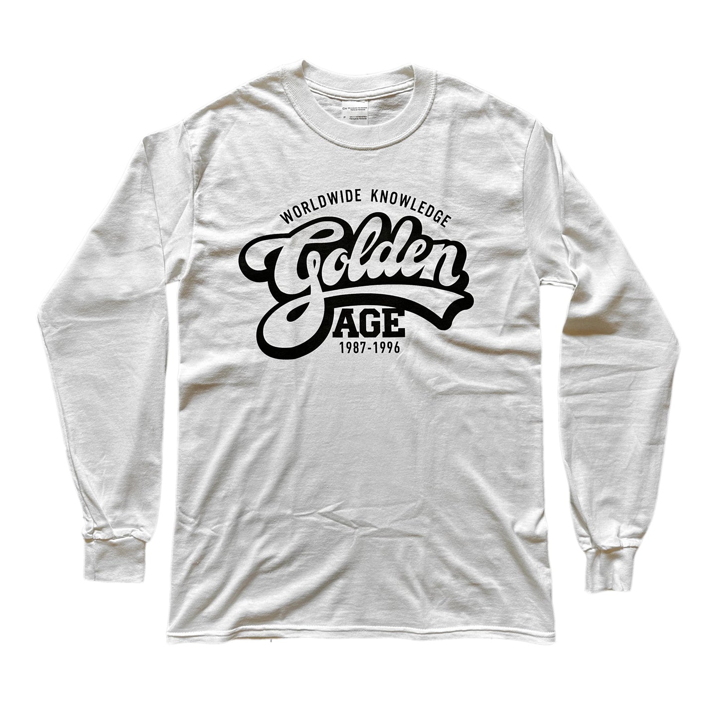Golden Age Outline Logo Long Sleeves Tee White