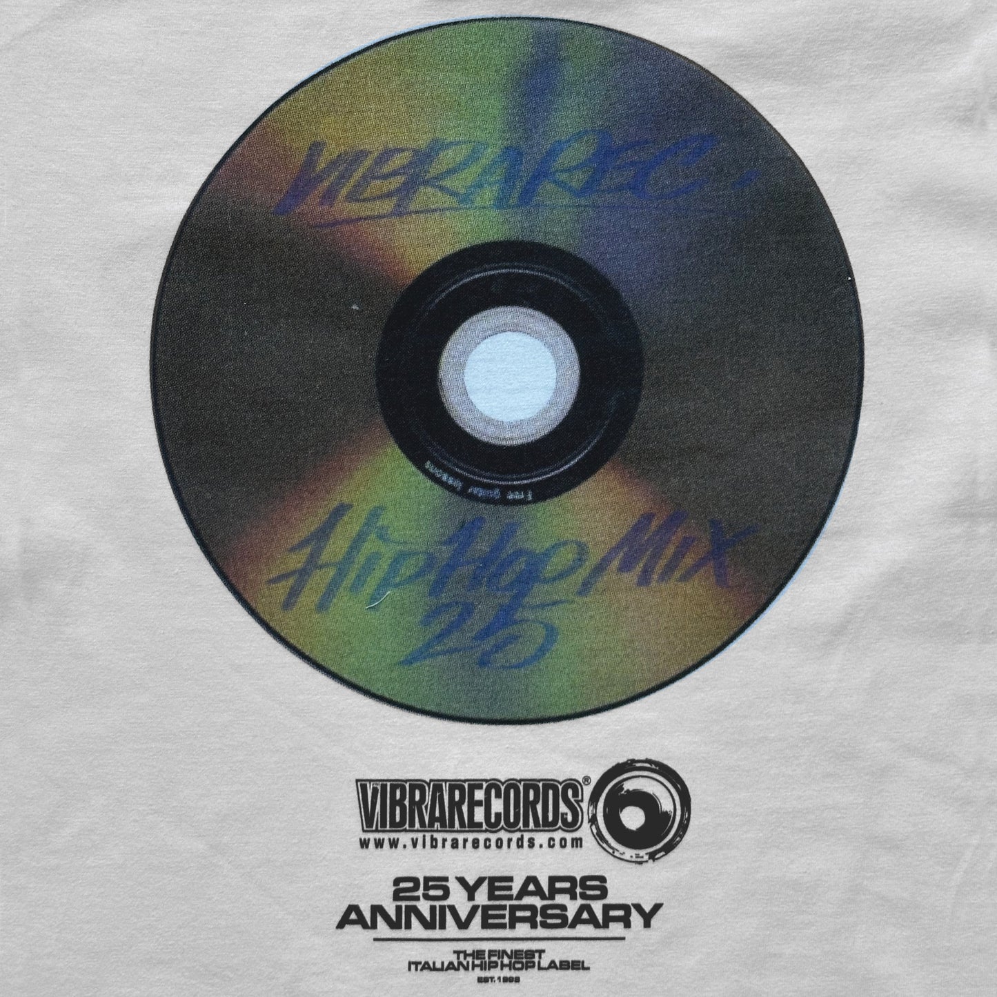 Vibrarecords 25th Anniversary Tee White (Ltd)